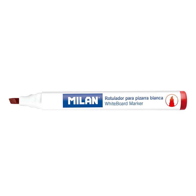 Milan Whiteboard RED Chisel Marker #16528123 (Each) - (12/bx)