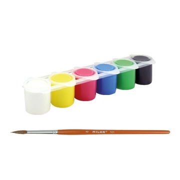 Milan Poster Paints 25ml Pots 6's #329906