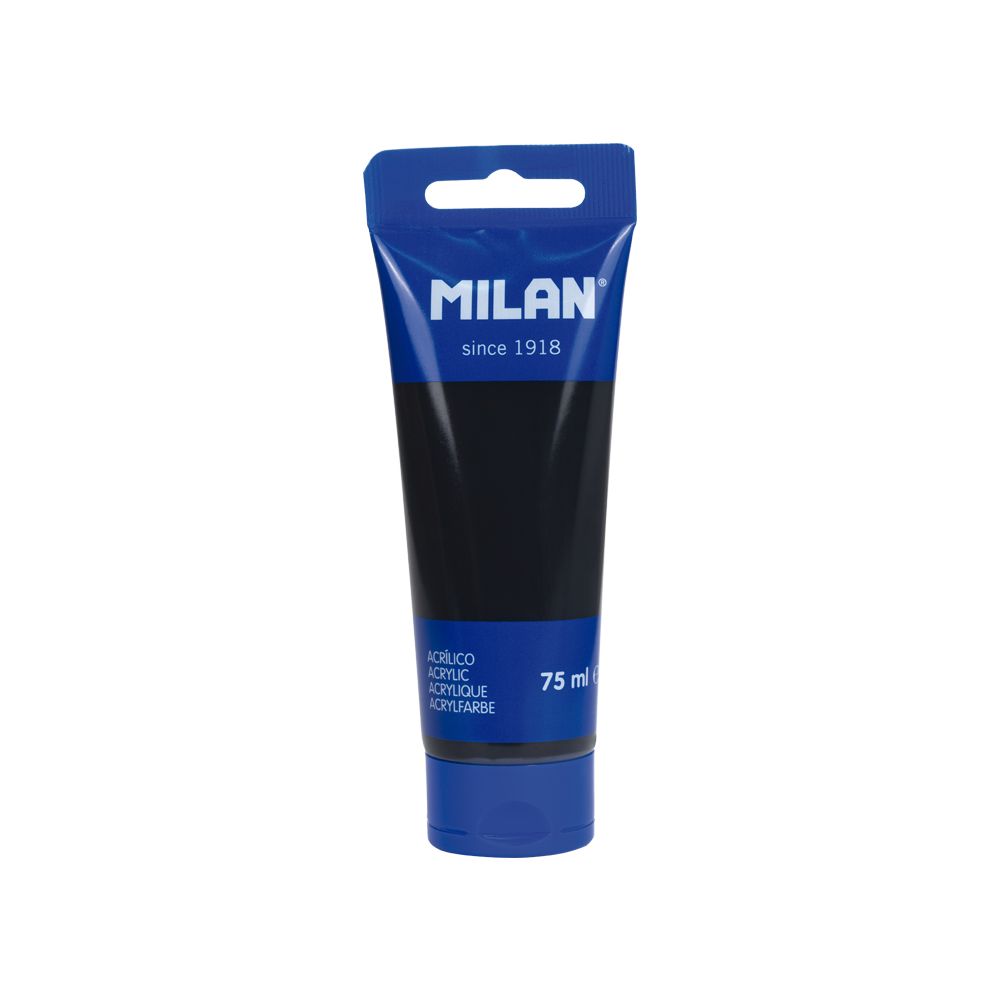 Milan Acrylic 75ml JET BLACK Tube Paint #101780