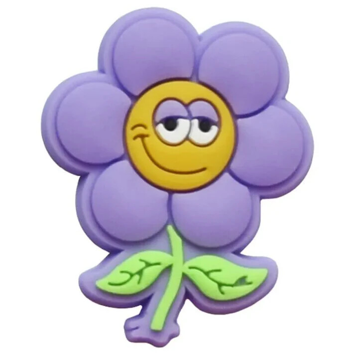 Croc Shoe Charms - PURPLE PETAL FROWN PLANT #BC13-74
