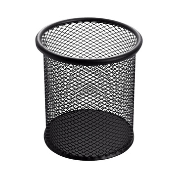 Pen Cup Mesh Black Round - (96/ctn)
