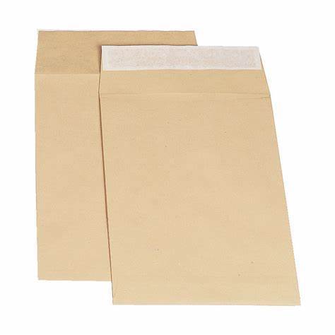 Manilla Envelopes 16x12" (320x420mm) Peel & Seal 100g SOLD SINGULAR  - (50/pack - 500/ctn)