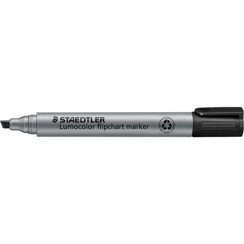 Staedtler Flipchart BLACK #356B9 CHISEL Tip Marker - (10/bx)