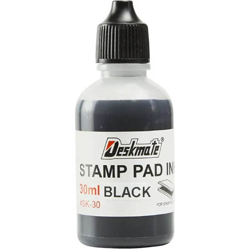 Stamp Pad Ink BLACK #SK-30-BLK 30cc Squeeze