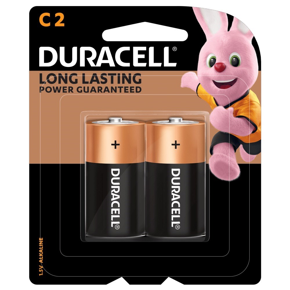 Batteries Duracell C Alkaline 2/pk 48/ctn