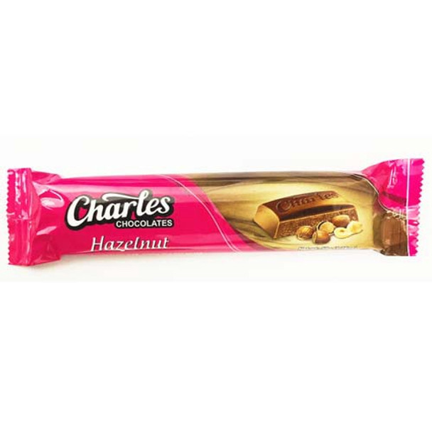 Charles Chocolates Milk Chocolate with Hazelnuts 50g