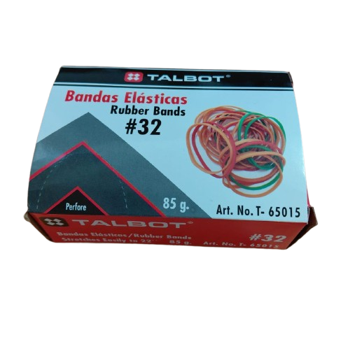 Talbot Rubber Bands #32 Colours 3oz 
