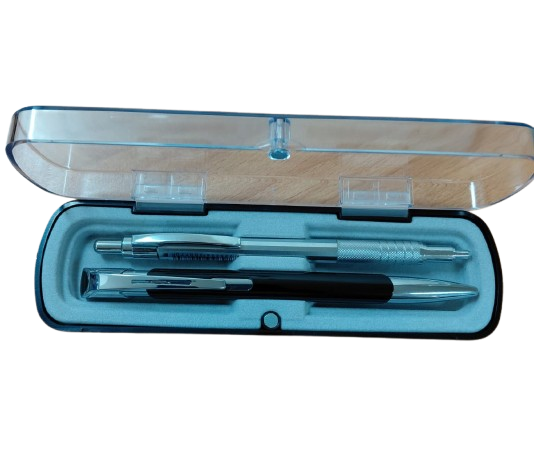 Talbot BP 0.7mm BLACK Pen & SILVER Pencil w/Gift Box #SKS868/J7
