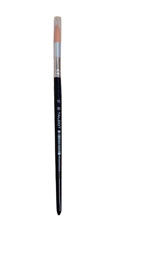 Talbot White Bristle Paint Brush Round #10- #PR-10 (Each) - (12/bx)