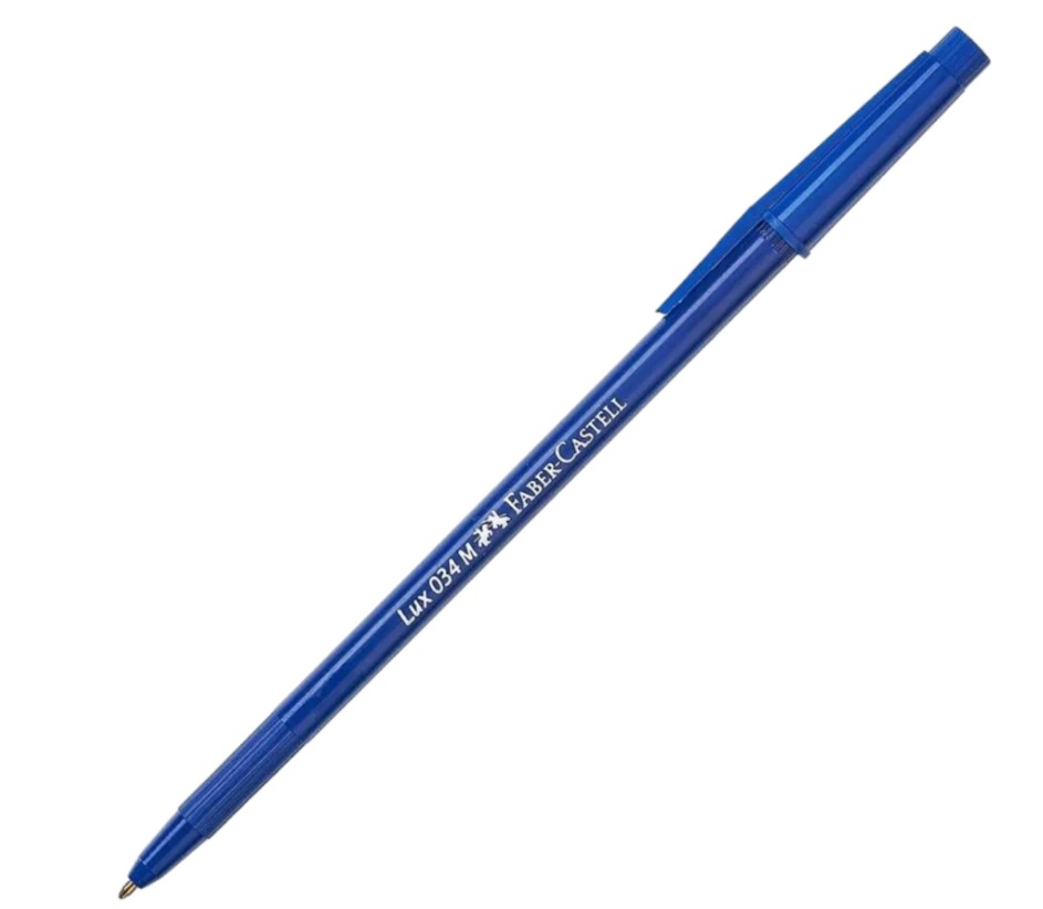 Faber Castell #034 Lux BLUE MED BP Pen  - (50/bx)