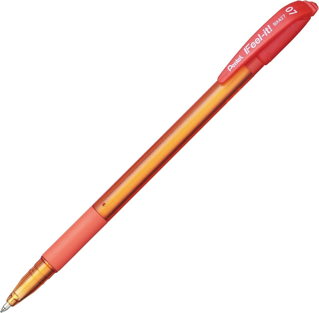 Pentel Feel It BP 0.7mm ORANGE Pen - (12/bx)