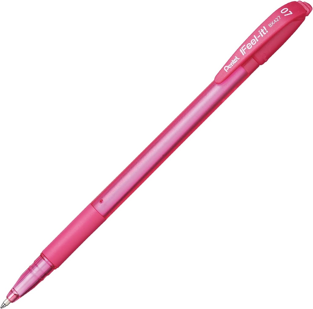 Pentel Feel It BP 0.7mm PINK Pen - (12/bx)