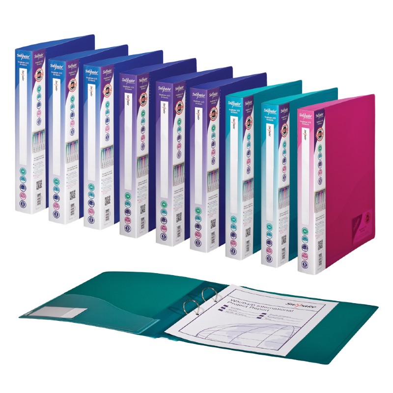 Snopake 2 Ring Binder 25mm A4 ELECTRA Asst. - (10/bx)