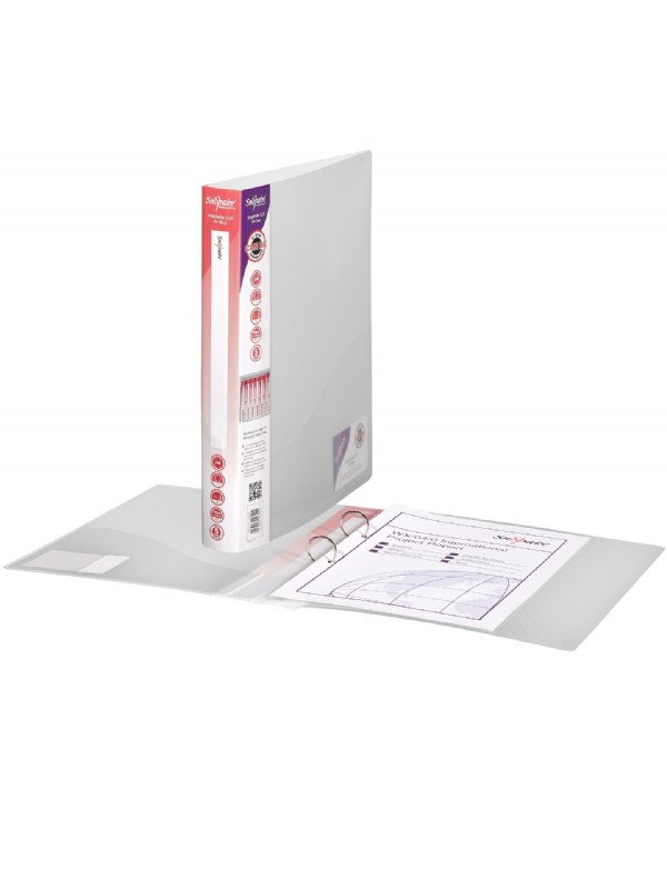 Snopake 2 Ring Binder 25mm A4 Trans Superline CLEAR - (10/bx)