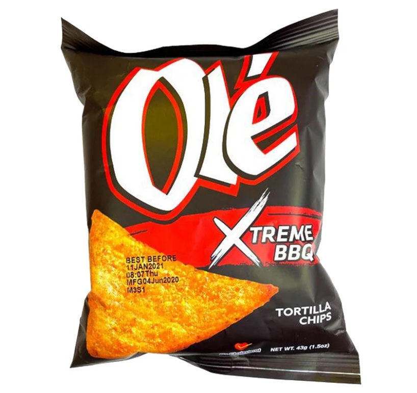 Sunshine Snacks Ole Xtreme BBQ Tortilla Chips 43g