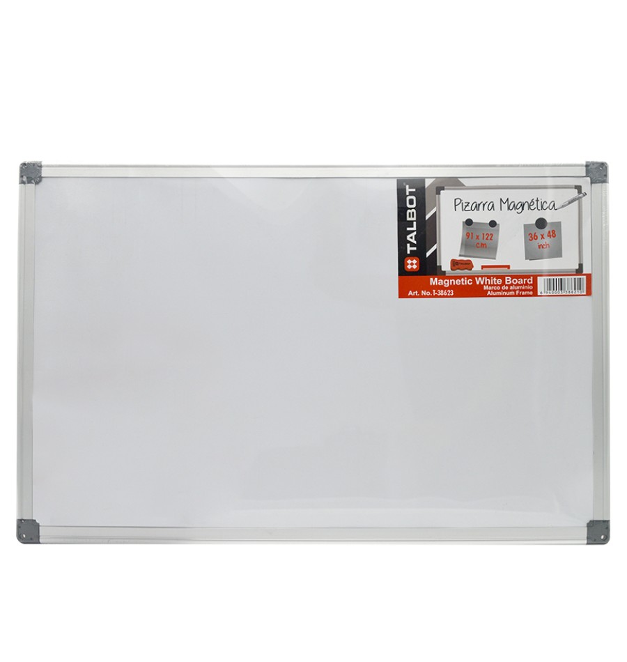 Talbot Whiteboard 36x48" Magnetic w/Alum Frame