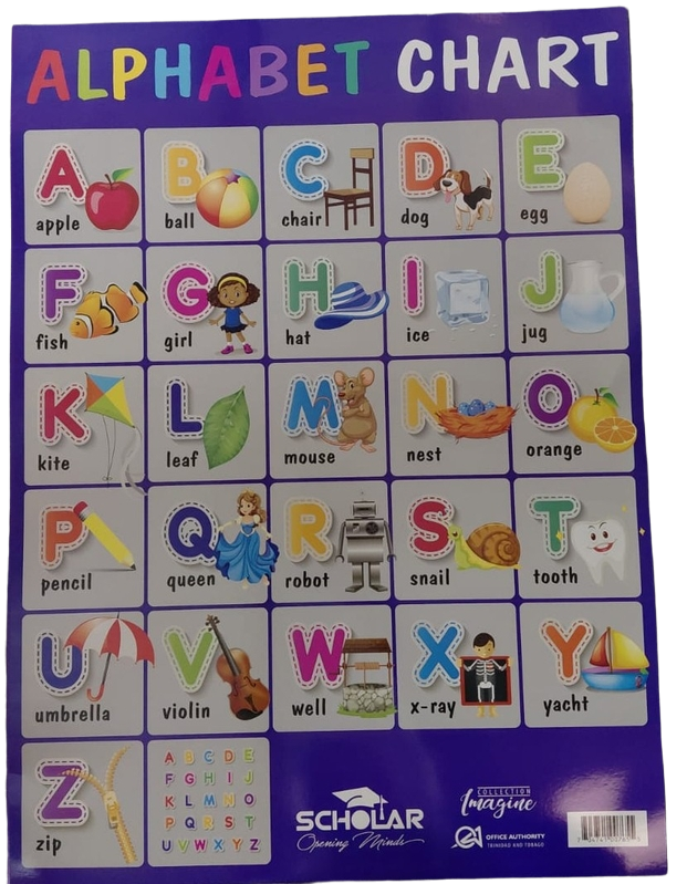 Scholar Chartlets 18x24" - ALPHABET - (50/pk)