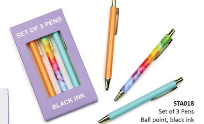 SPLASH 3pk Ballpoint Pens #STA018