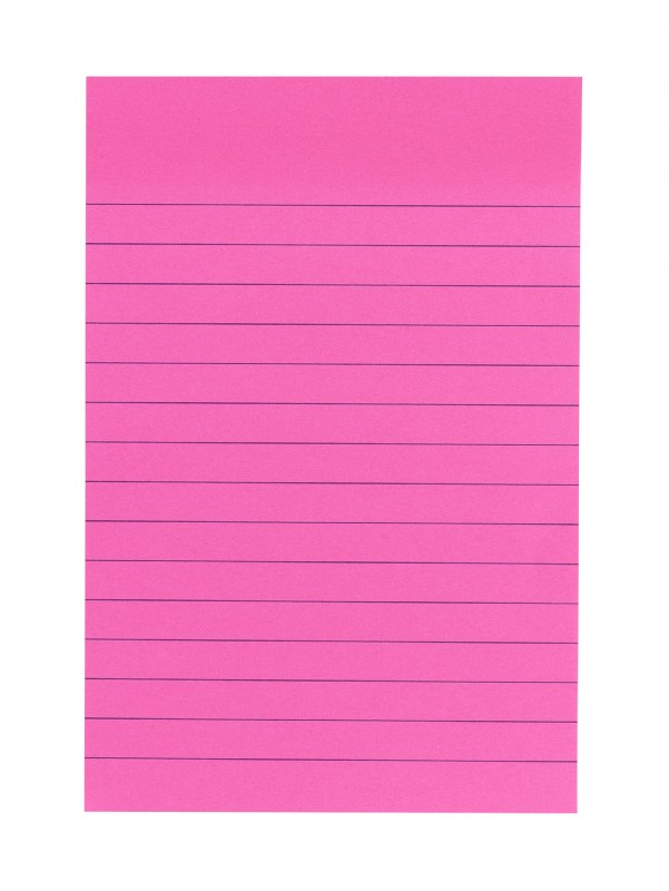 Snopake Sticky Lined Pad 6x4" NEON MAGENTA