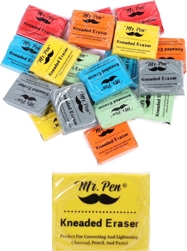 Kneaded Erasers - Mr. Pencil Asst Cols (Sold Singular)  - (18/pk)