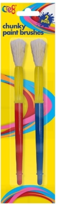 Cre8 Chunky Paint Brush 2pk #P2598 - Sold as 2pk