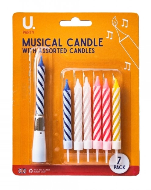 UParty Musical Candle And Assorted Candles #P2756