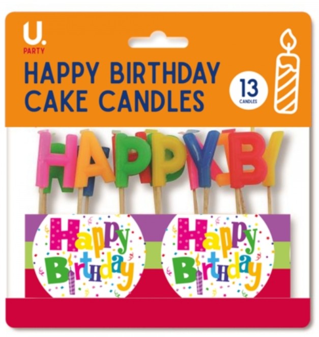 UParty Happy Birthday Cake Candle #P2712
