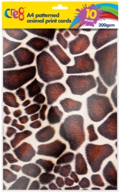 Cre8 Card A4 Patterned ANIMAL Print 200g 10shts #P1468