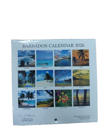 Barbados Calendar 2026 6x6" (Small) - (Sale)  - John Roett