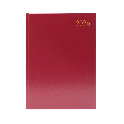 Desk Diary 1 Day Page A4 APPT (Sale) (BURGUNDY) 2026 - Sale #KFA41ABG26