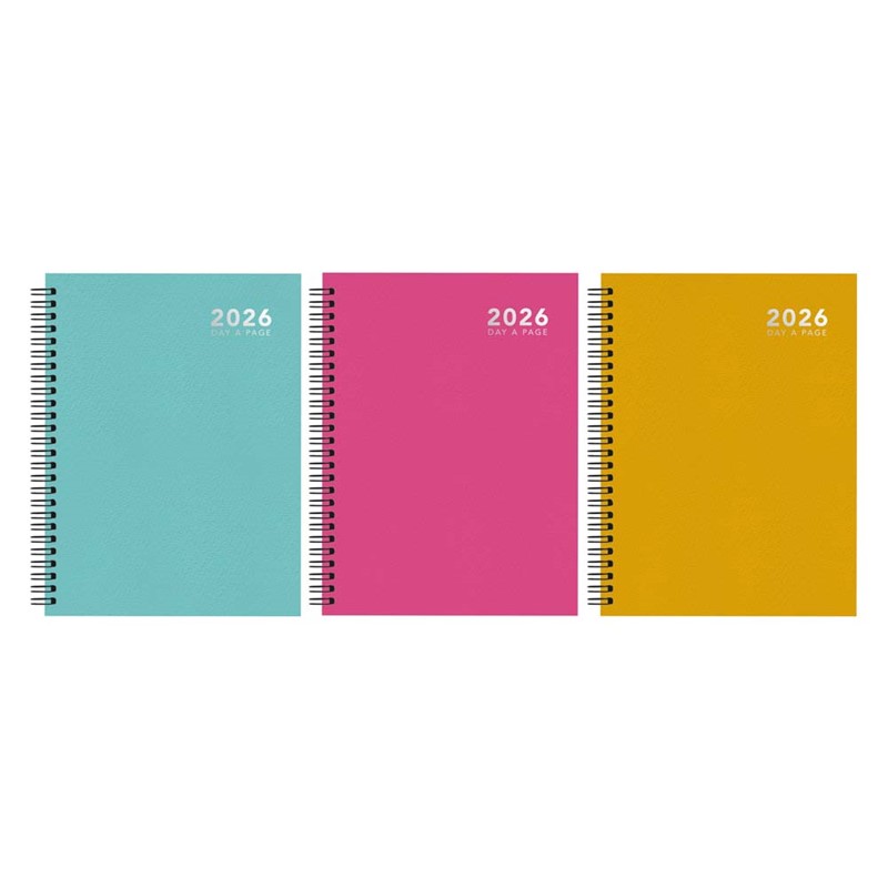 Brights A5 WIRO Day A Page 2026 Diary (3 Colours)