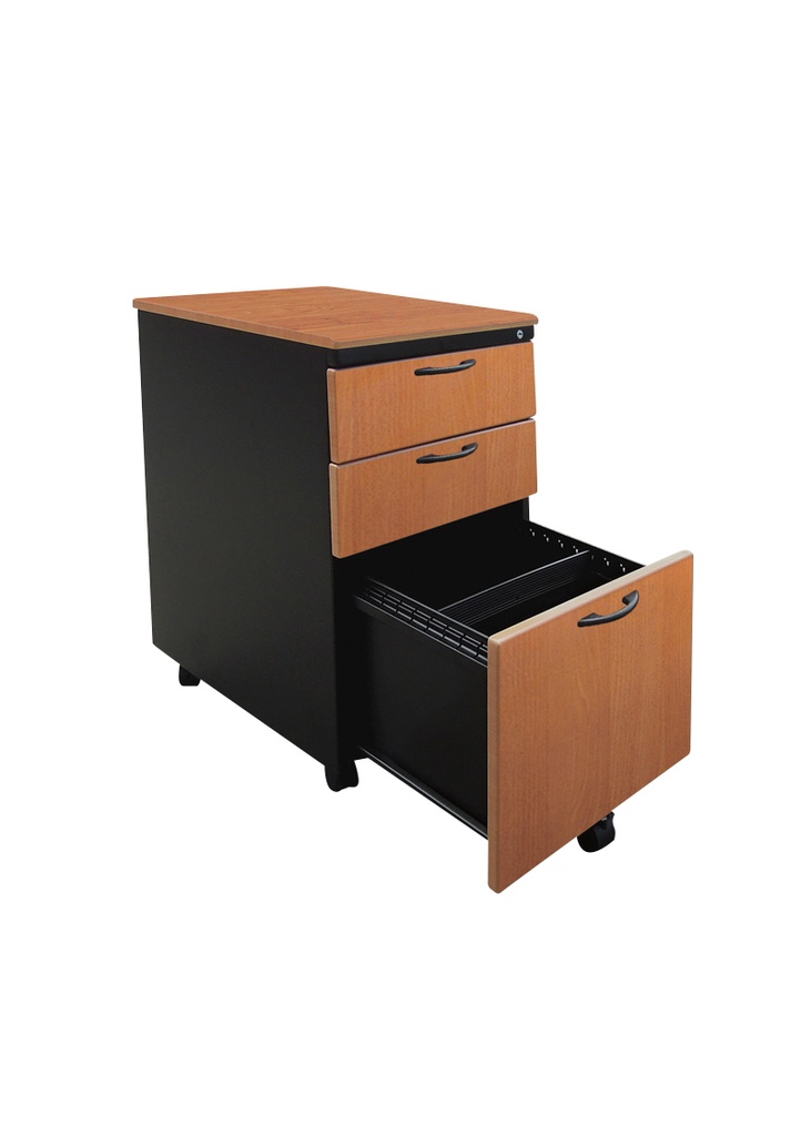 Mobile Cab #701 W/Woodgrain 3 Drawers