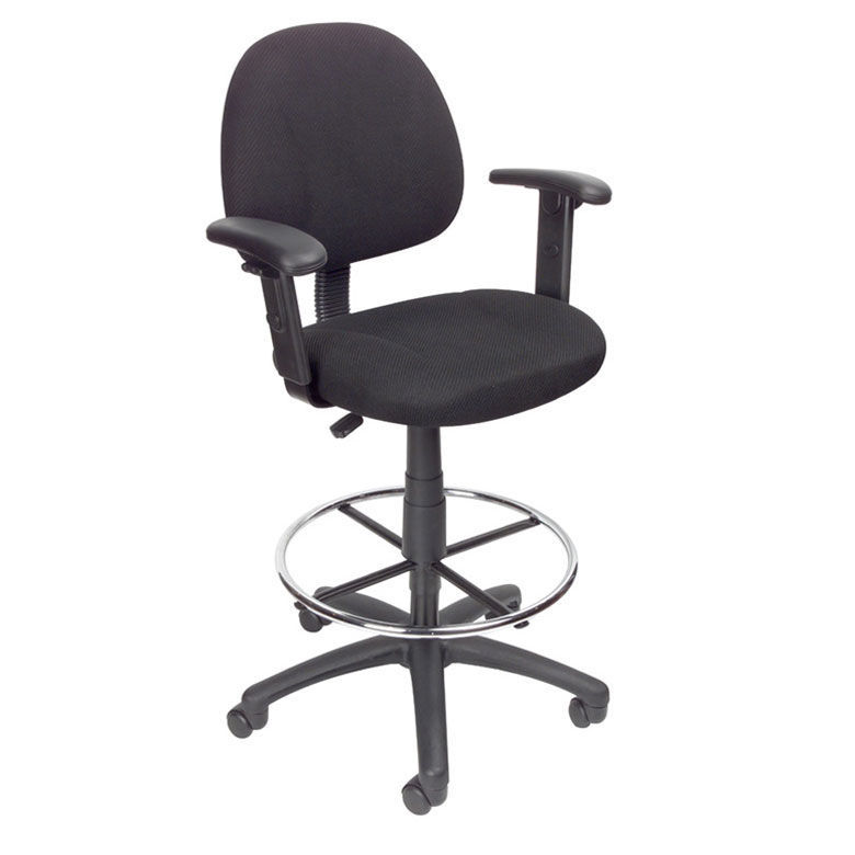 Cashier Chair #2909 BLACK w/Long Cyclinder/Large Ring