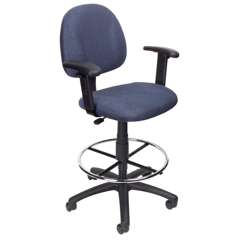Cashier Chair #2909 DARK BLUE w/Long Cyclinder & Large Ring