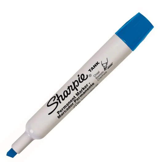 Sharpie TANK Perm. BLUE #1789878 Chisel Tip Marker - (12/bx)