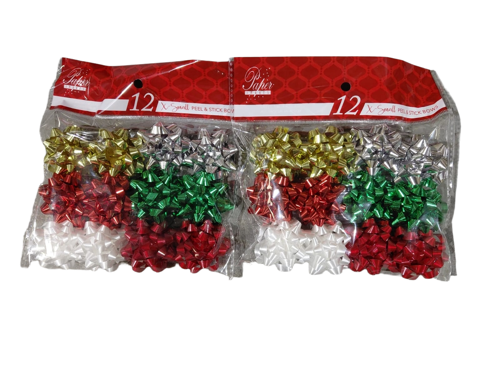 XMAS X-Small Bow Bag 12pk #BOW12XS-01
