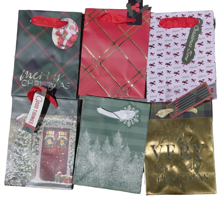 XMAS Gift Bag SMALL #CGBT1A-22 /1137V1/1138/ 1139/ 1140/ 1141/ 1142 - Modern Traditional
