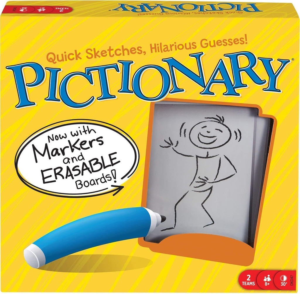 DKD479995* Mattel DP Pictionary w/Markers & Erasable Boards