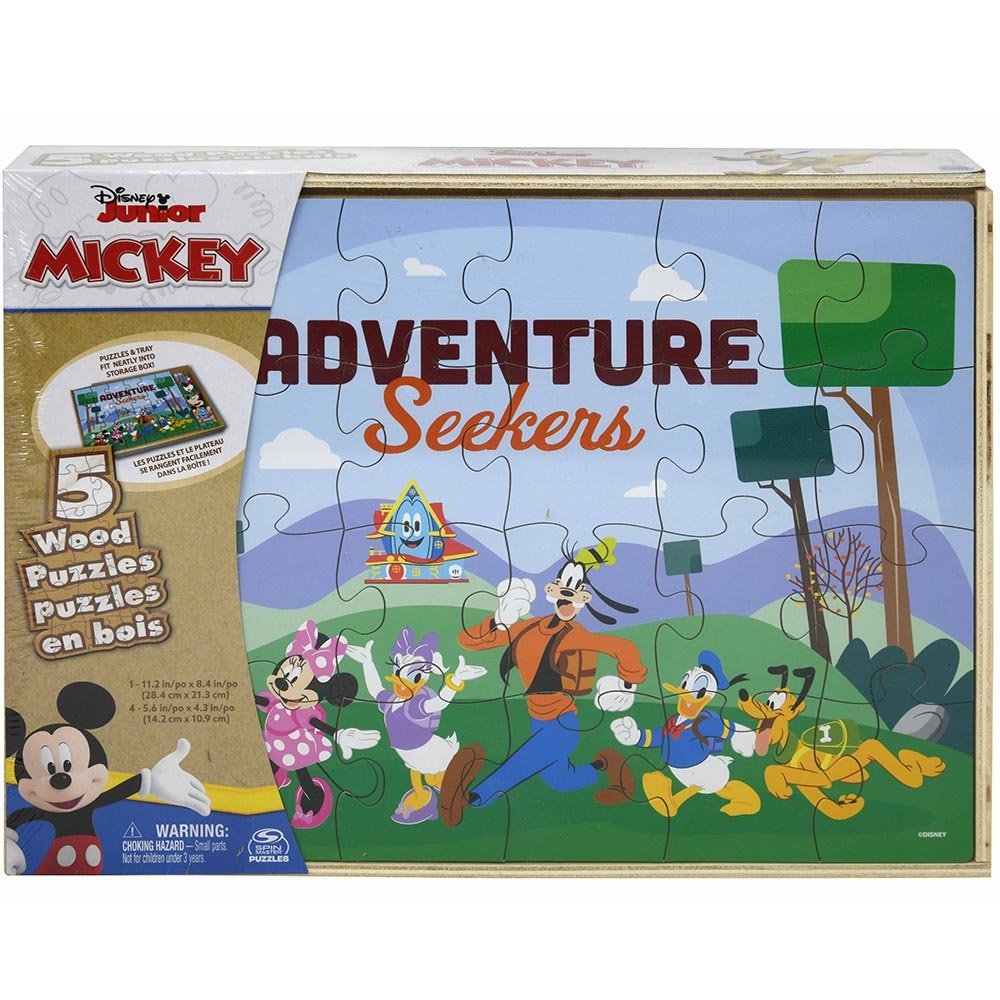 6065576* MICKEY MOUSE 5pk Wood Puzzle