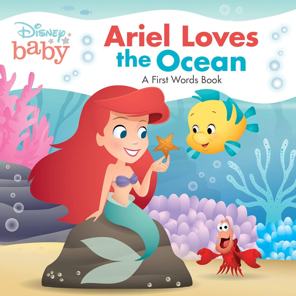 Ariel Loves the Ocean First Words Board Book