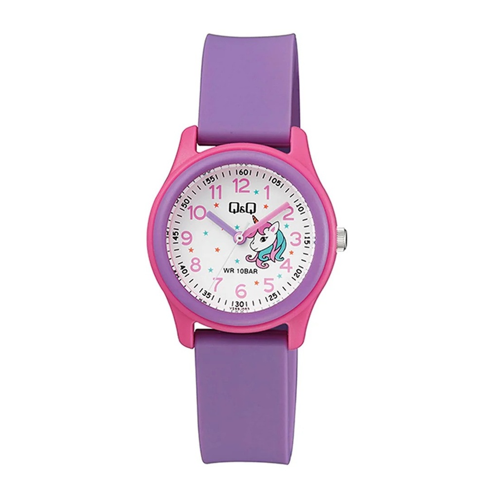 Q&Q #VS59J003Y (Unicorn) Purple Strap Kids Watch