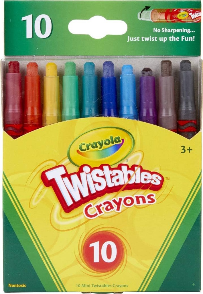 CRAYOLA #52-9715 Mini Twistables Crayons 10's - (24/ctn)