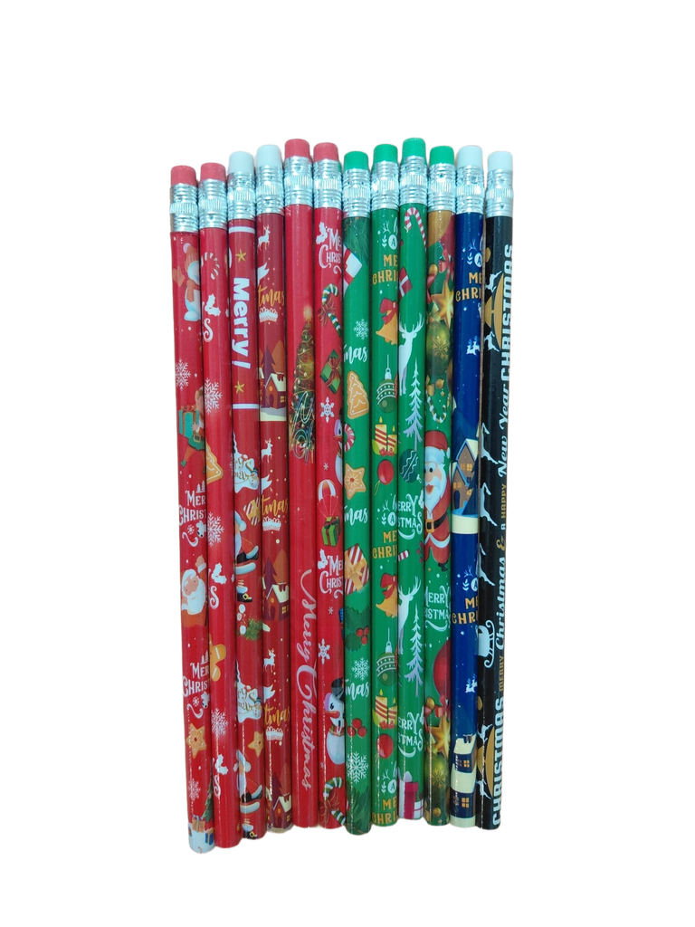 XMAS Pencils HB with Eraser #X0024NZNYR - Singular (60/pk)