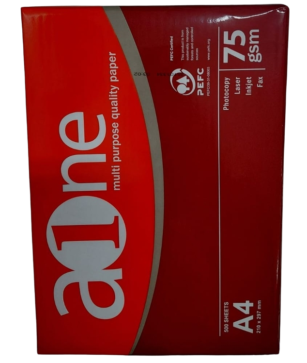 AONE Copy A4 75/80g Copy Paper per ream - (5/ctn)