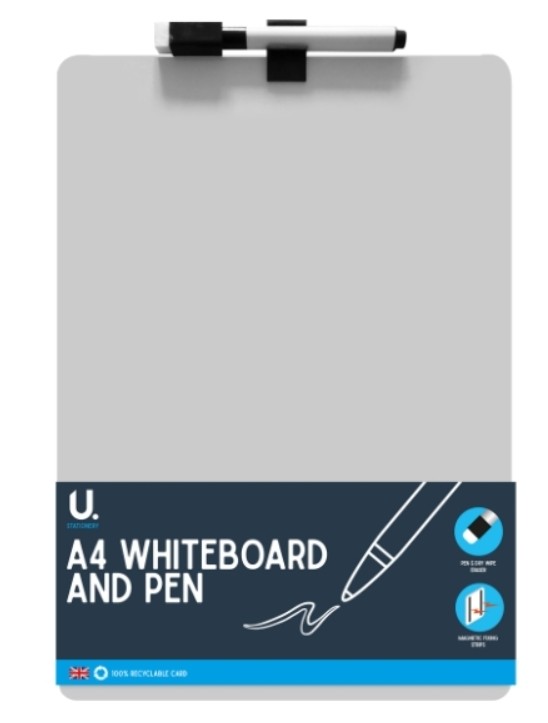 U. Whiteboard A4 Magnetic & Pen #P2436