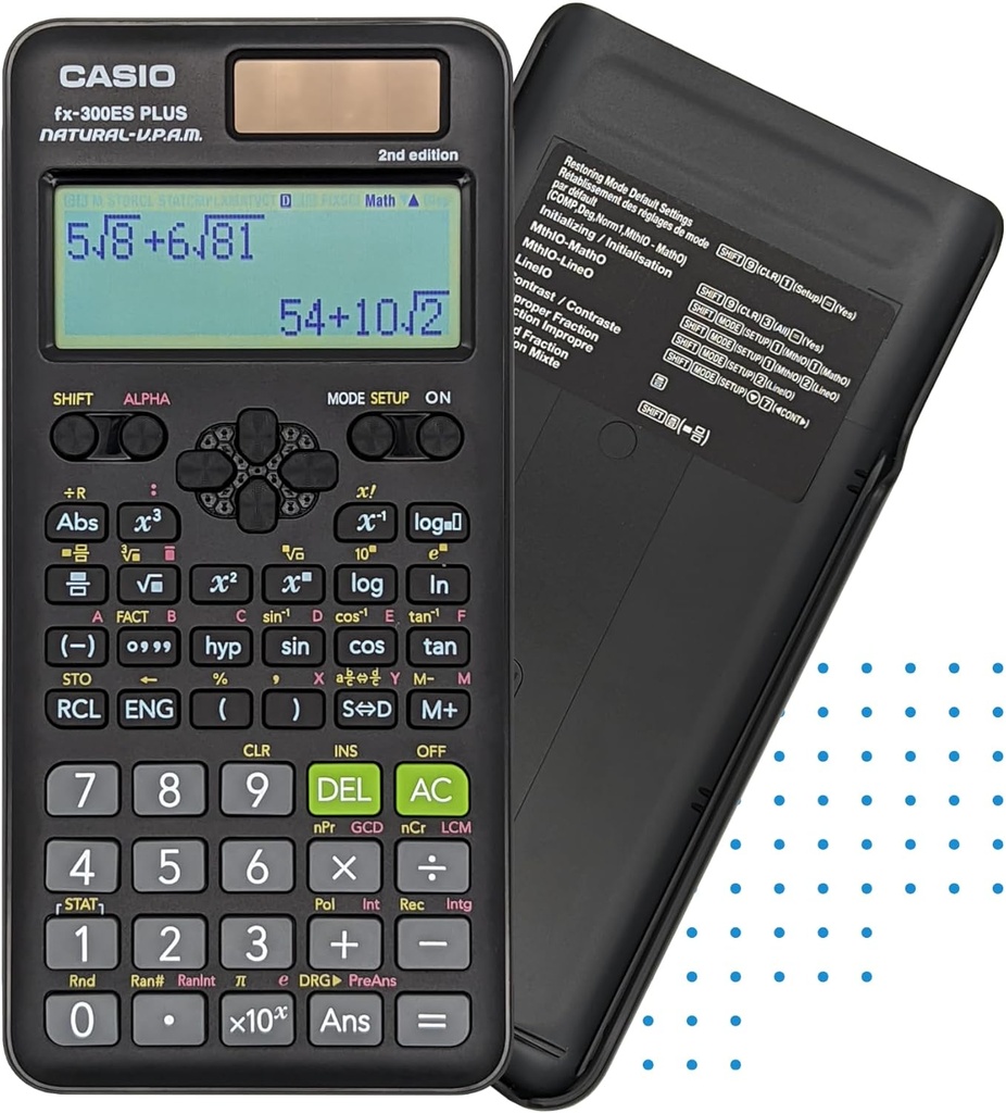 Casio Scientific #FX-300 ESPLUS Black 262 Functions Calculator