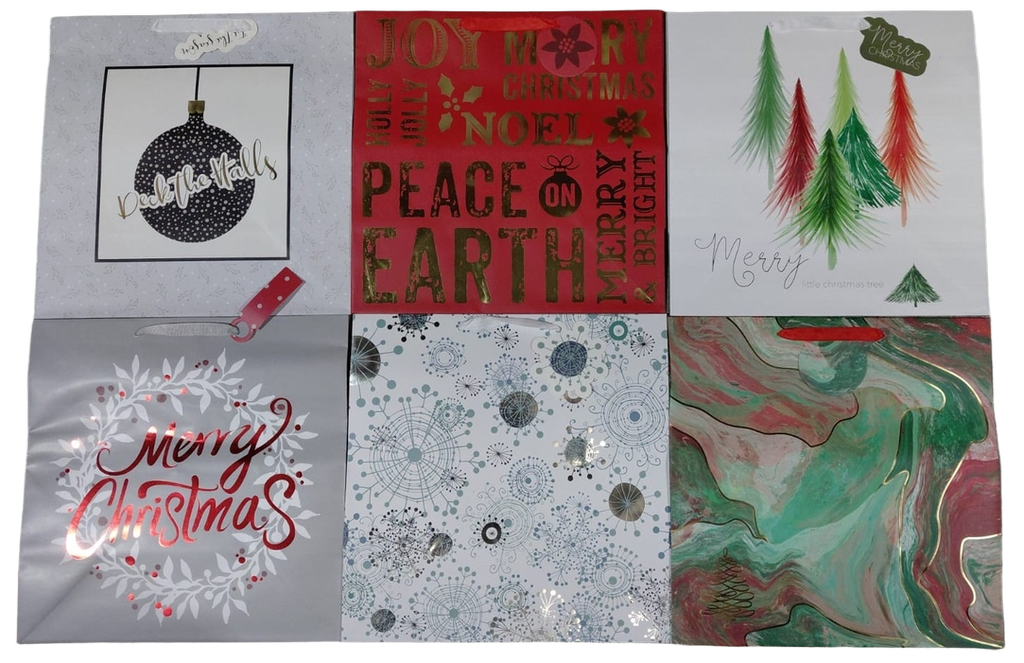 XMAS Jumbo Square Gift Bags - #C48JSTGBACD-9