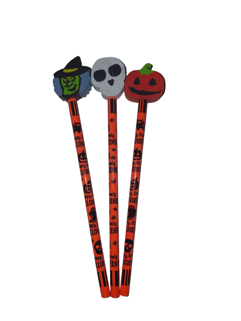 Moon Pencil w/Topper "HALLOWEEN" - (36/Tub)
