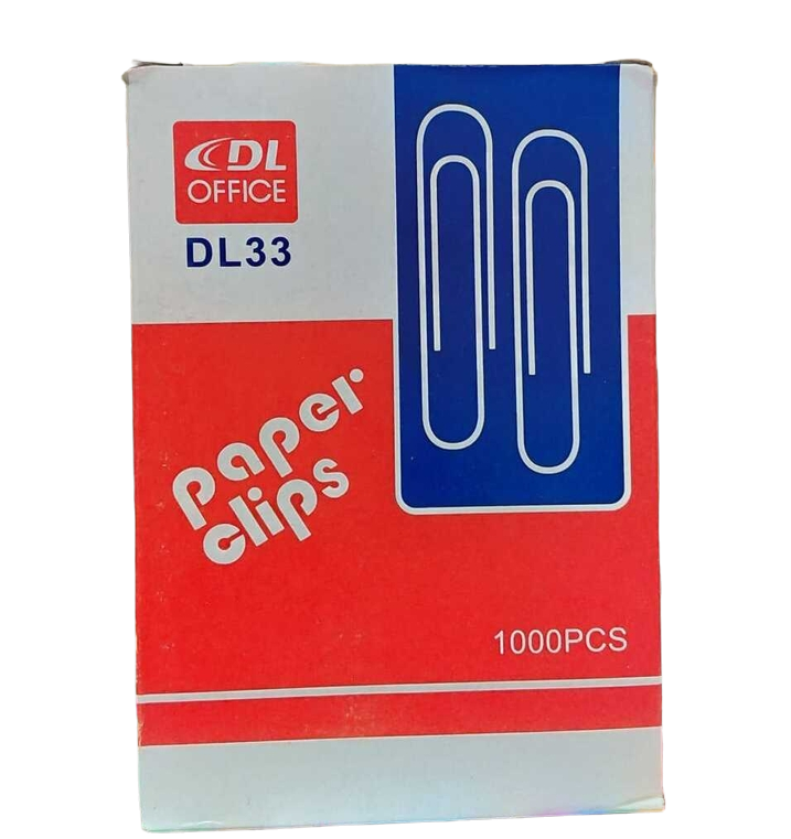 DL Office Paper Clips Chrome 33mm (1 1/4") 100pk