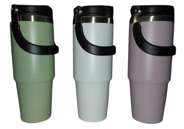 Travel Mug 30oz w/Handle Asst. Cols